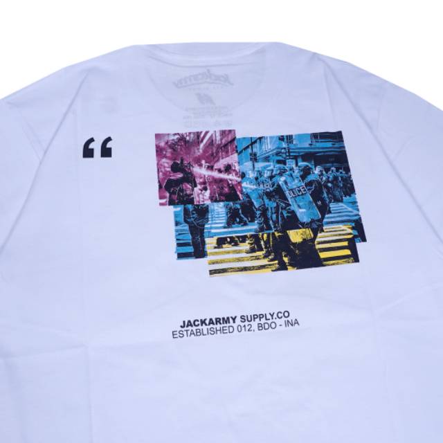 JACKARMY - Tshirt Police White: Membeli 