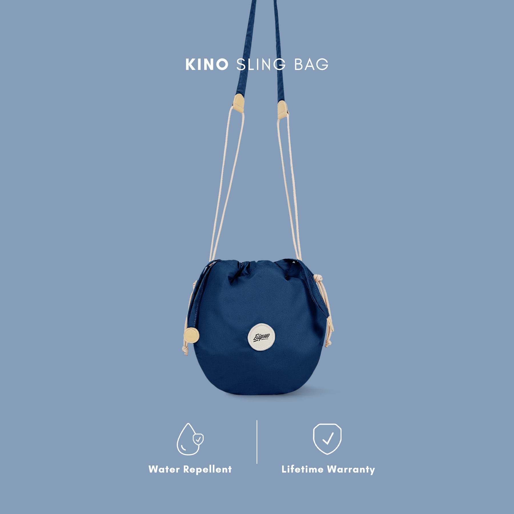 Bigmo Kino Blue drawstring sling bag series Lazada Indonesia