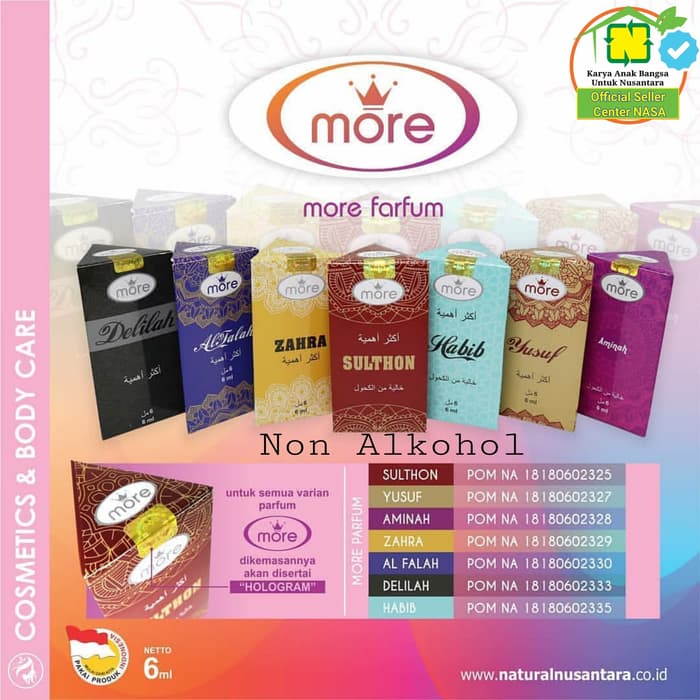 More Parfum Nasa - Parfum Non Alkohol - Parfum Santri Original | Lazada