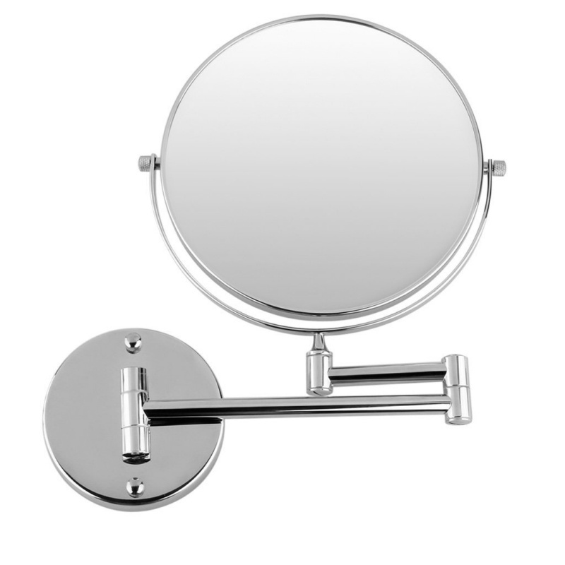 Chrome Round Extending 8 inches cosmetic wall mounted make up mirror shaving bathroom mirror 3x Magnification giá rẻ