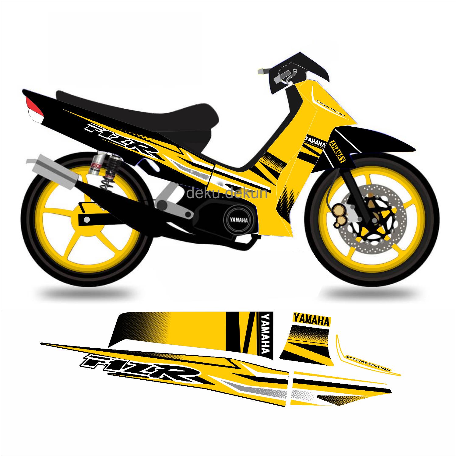 Striping Sticker F1zr Variasi Kuning Hitam Bisa COD Pakai Alamat Kota Lazada Indonesia