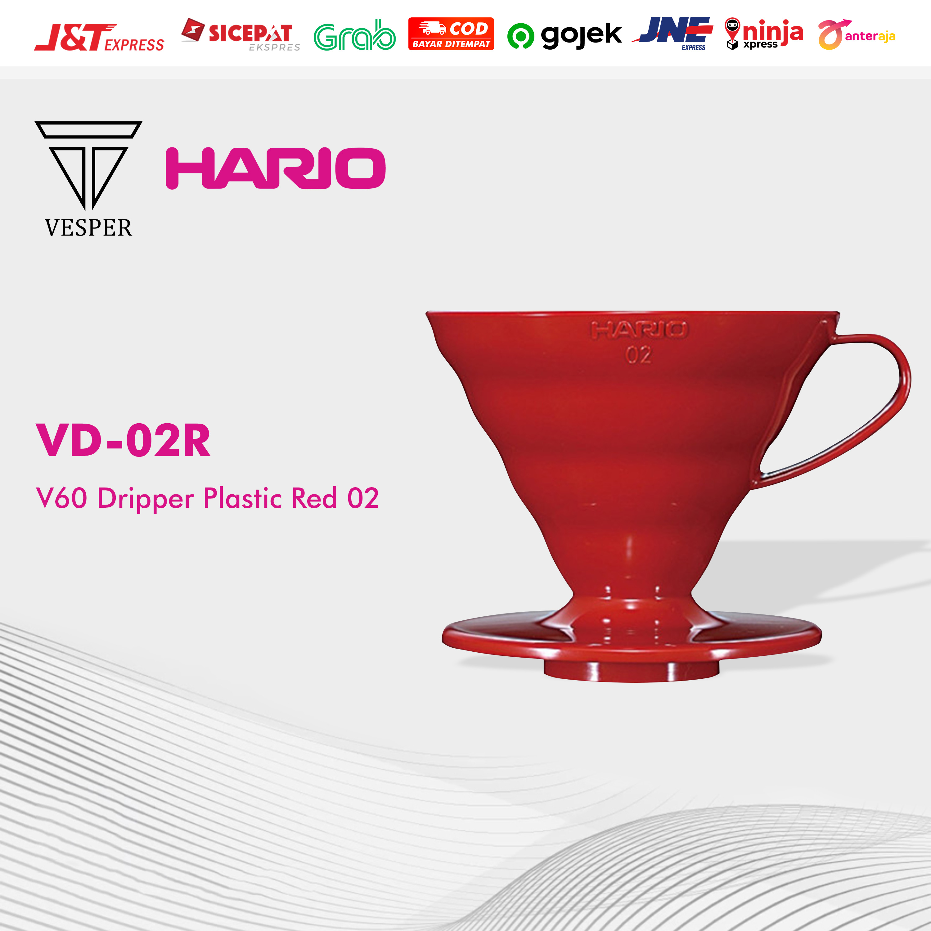 Hario V60 Dripper Plastic Red 02 VD-02R 
