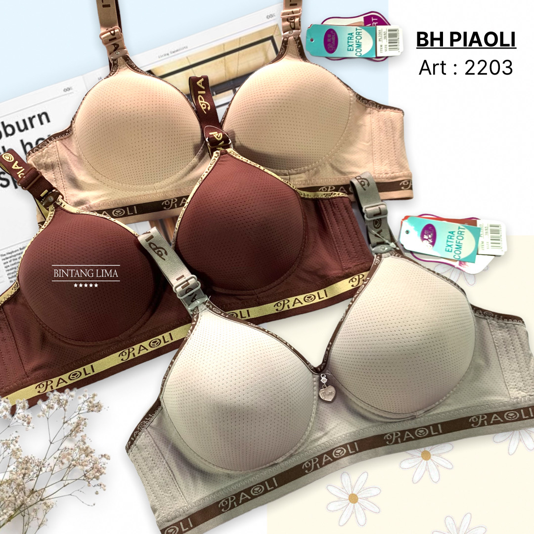 BH BRA Piaoli Cup Besar, BH Wanita Kait 3, Lembut, jumbo