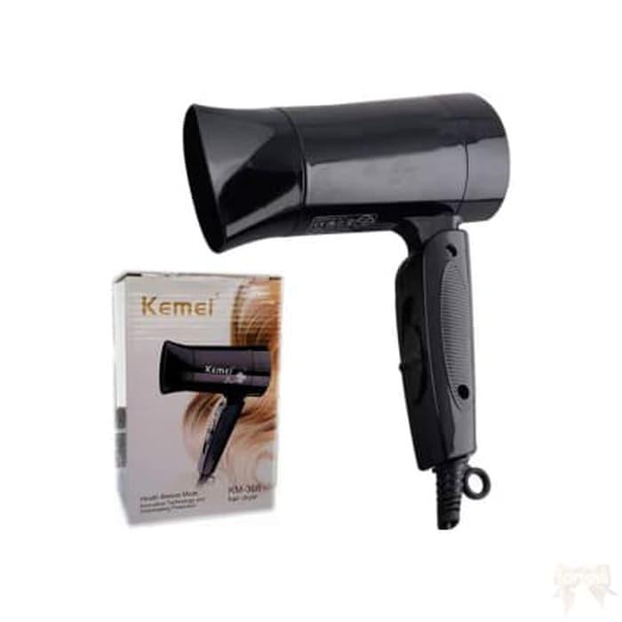 Kemei Hair Dryer KM-368 / Hair dryer lipat mini travel pengering rambut praktis