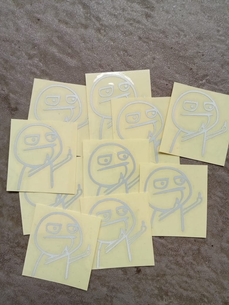 STIKER CUTTING EMOTICON /CUTTING STICKER MOTOR/MOBIL/KACA/UNIVERSAL
