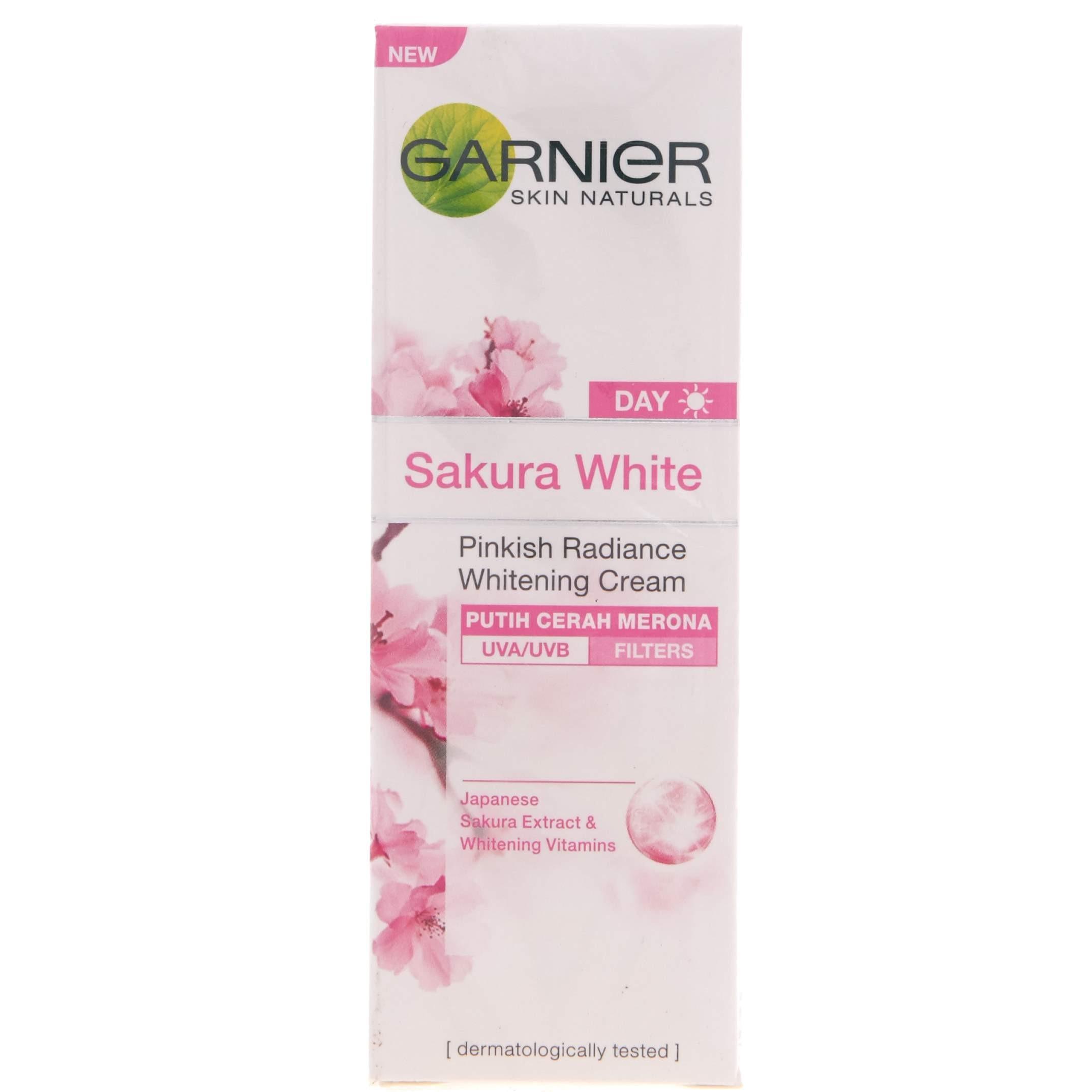 harga garnier sakura white pinkish radiance whitening cream