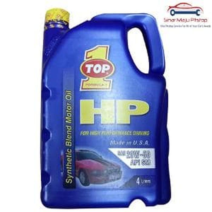 Top One HP Oil SAE 20W-50 - Oli Mobil Mesin Bensin 4 Liter Original la
