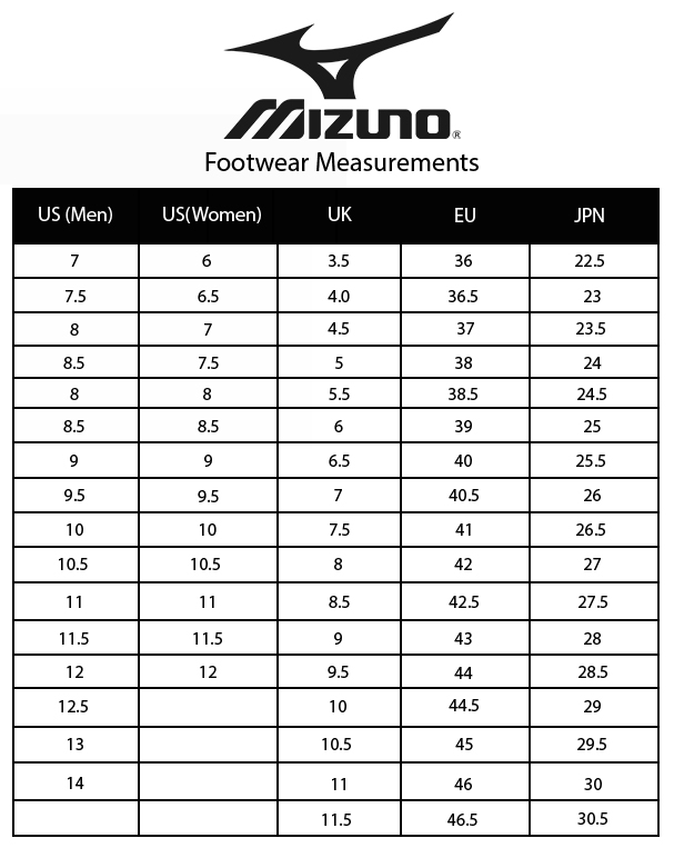 mizuno size chart women's,OFF 62%,www.concordehotels.com.tr
