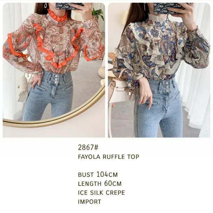 baju ruffle top