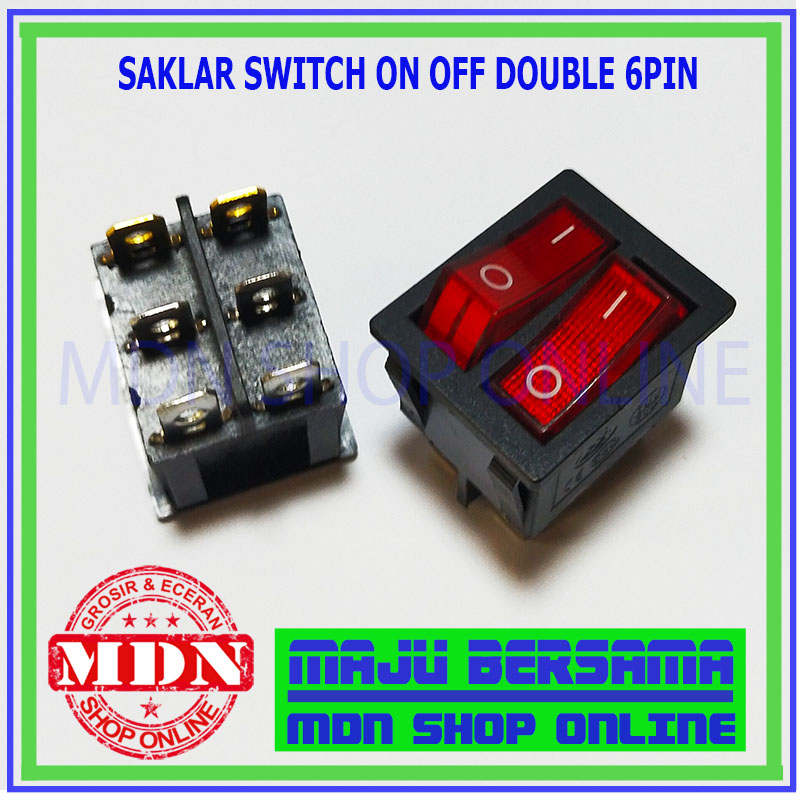 Saklar switch on off double lampu 220v | Lazada Indonesia