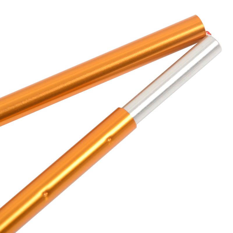 2-Pack 11-Section Aluminum Alloy Camping Tent Poles – 3.6m Strong Support Rods For Hiking, Backpacking & Travel (Golden)