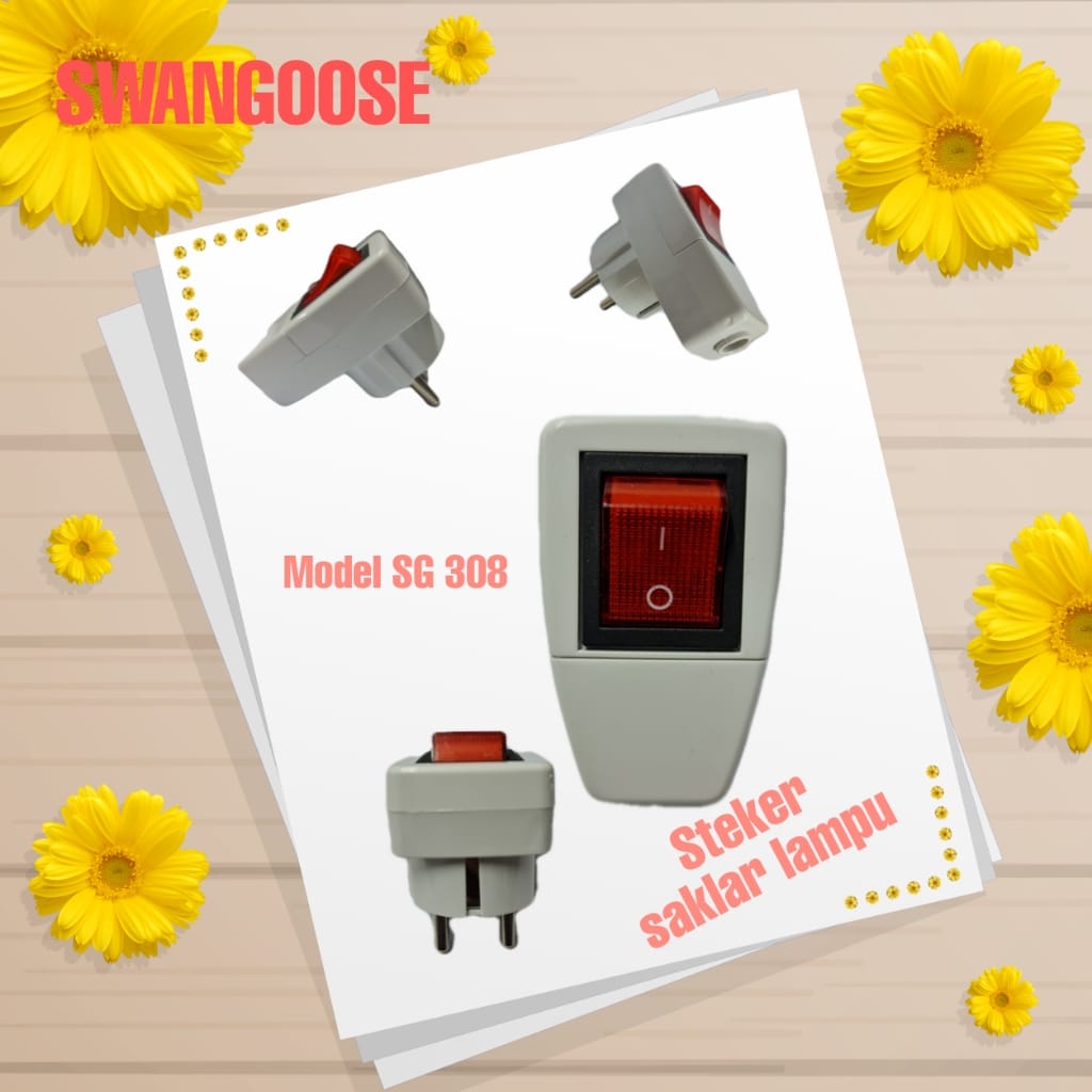 STEKER SAKLAR LAMPU ON OFF / COLOKAN SAKLAR ON OFF / STEKER INDIKATOR ...