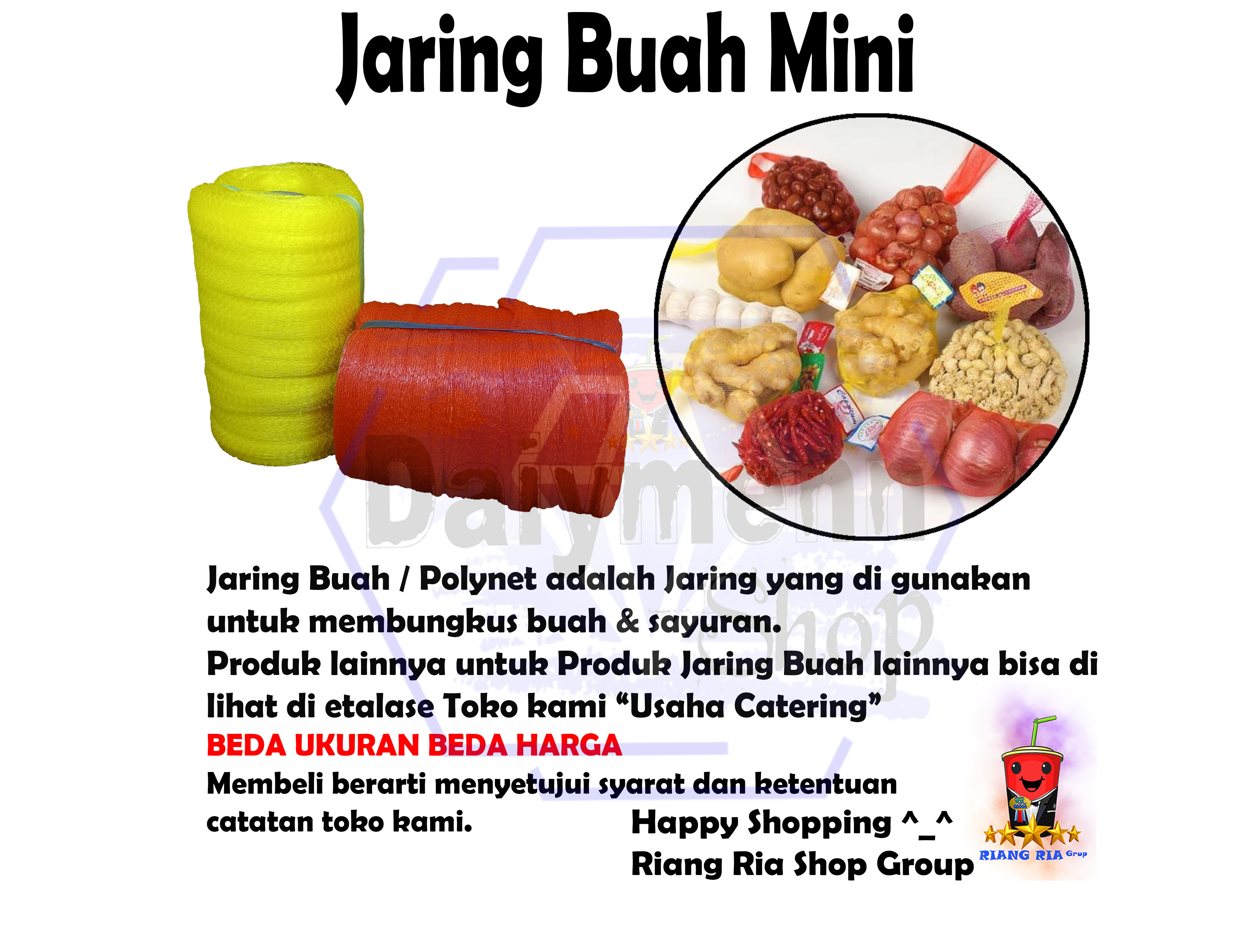 JARING BUAH MINI @ 100 METER POLYNET KECIL - KANTONG JARING