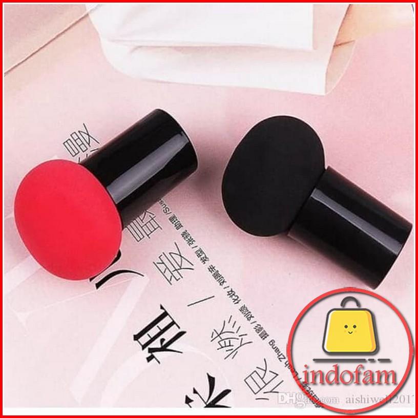 IF Gagang Sponge Mushroom Blender Jamur Egg Spons Spon Muka / Telur / Telor / Tear Drop / Make Up / Wajah / Facial / Dandan / Blending Puff / Pnuff / BB Cream Bedak Kering Cair Basah Foundation Makeup Beauty Set / Blending / Beauty Blender