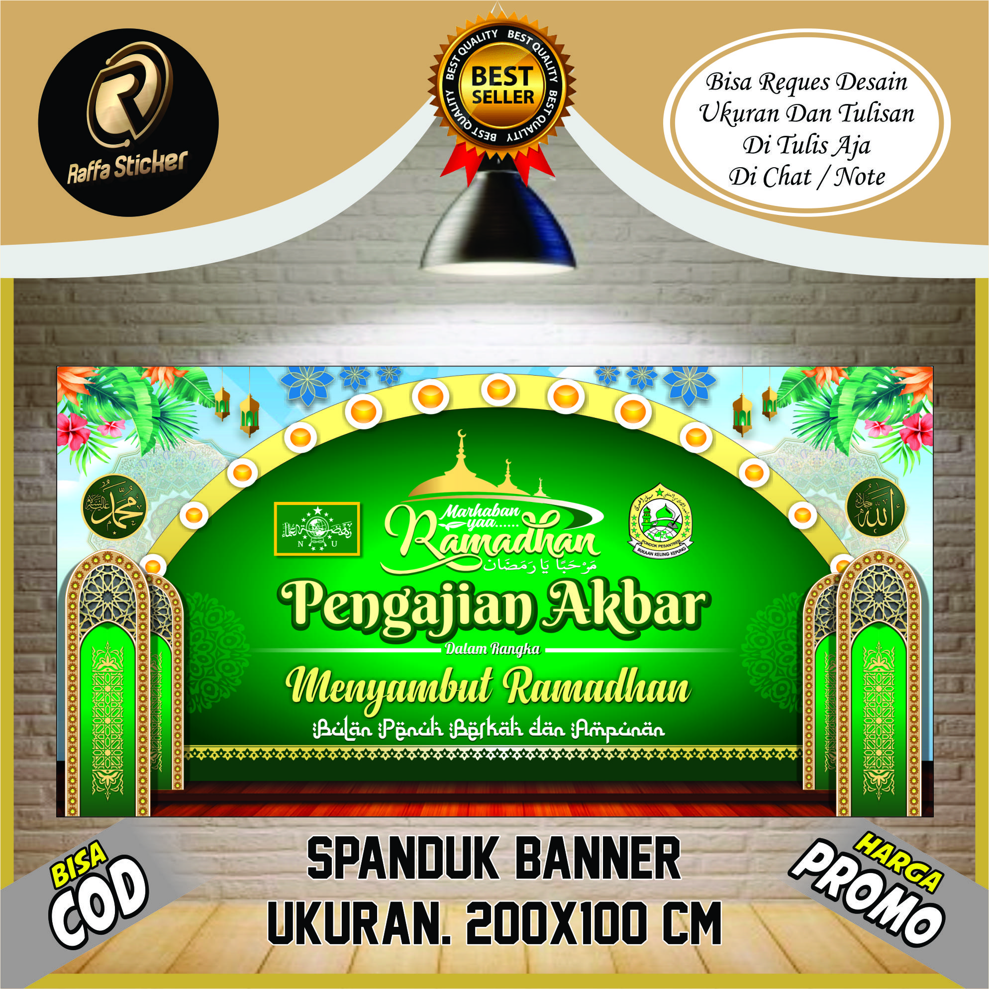 Banner Spanduk Backdrop Pengajian Umum Custom Terbaru