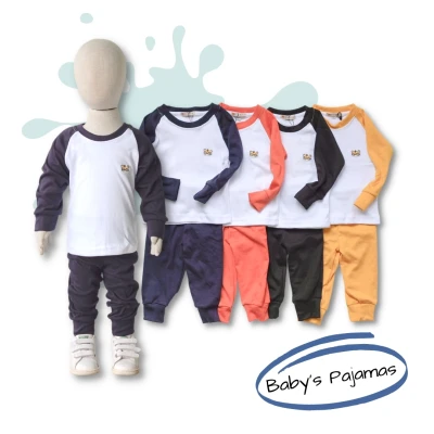Roboy Baby Setelan Piyama Kaos Anak Bayi Laki Laki dan Perempuan Baju Tidur Lengan Panjang GOBER SET