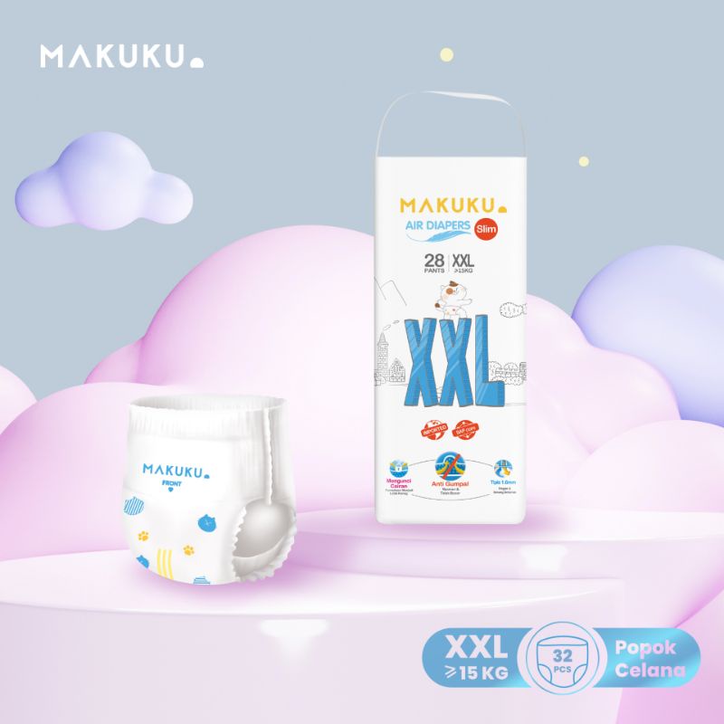 MAKUKU AIR DIAPERS SLIM |Aha Pampers | Lazada Indonesia