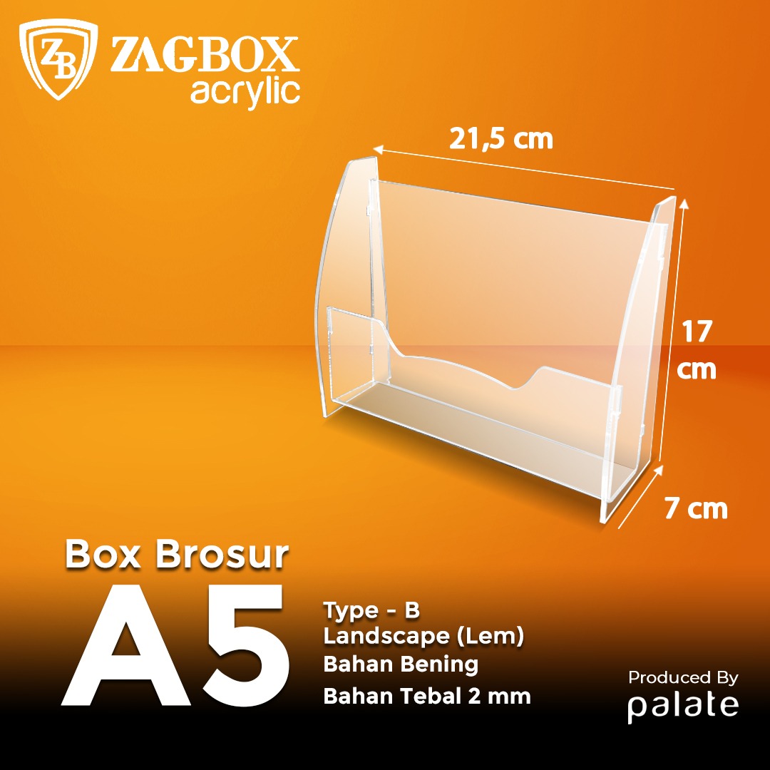 Akrilik / Brochure Holder Acrylic/Tempat Brosur Akrilik A5 TYPE B