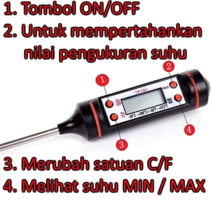 Lagi Promo Thermometer Digital Laboratorium Termometer Minyak/Makanan
