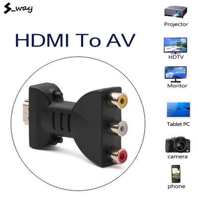 S-way AV Digital Signal 1080p for HDMI To VGA Adapter Male To 3 RCA Video Audio Cable RGB Color Difference Component Connector