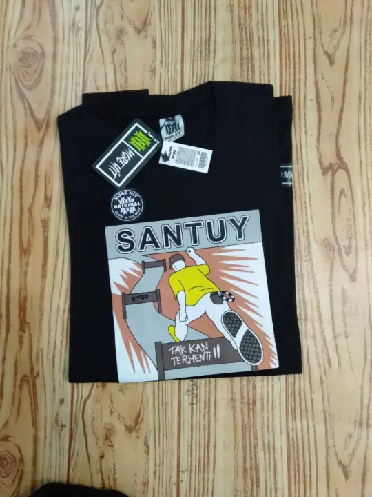 Kaos More Hit Santuy Tak Kan Terhenti Tshirt Distro Pria More Hit Tshirt Murah Kekinian Lazada Indonesia