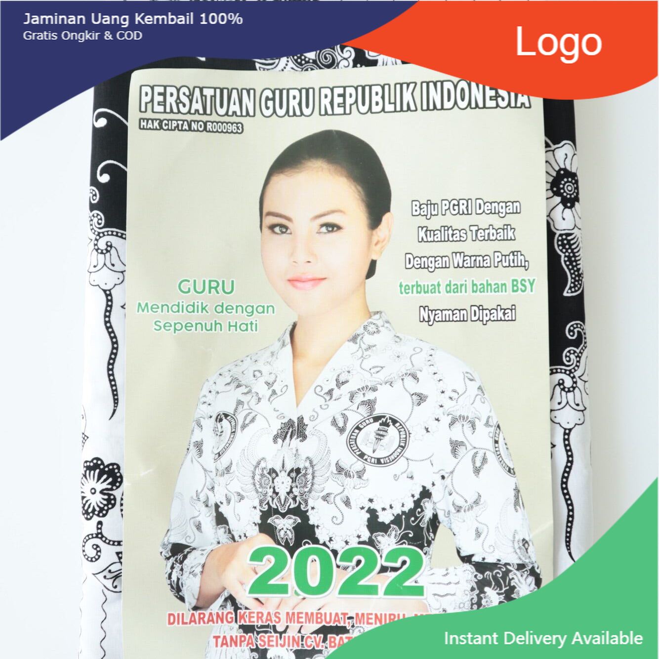 Pgri Gunung Jati Putih Potongan Batik Putih Pgri Batik Dinas Putih Kain Batik Original 4451