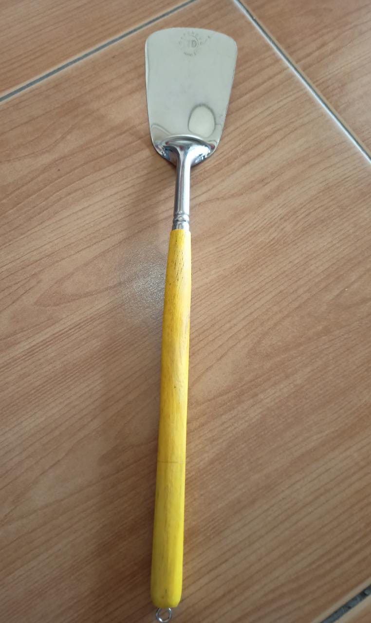 Spatula Stainless Steel Gagang Kayu polos 27CM /sodet pengorengan