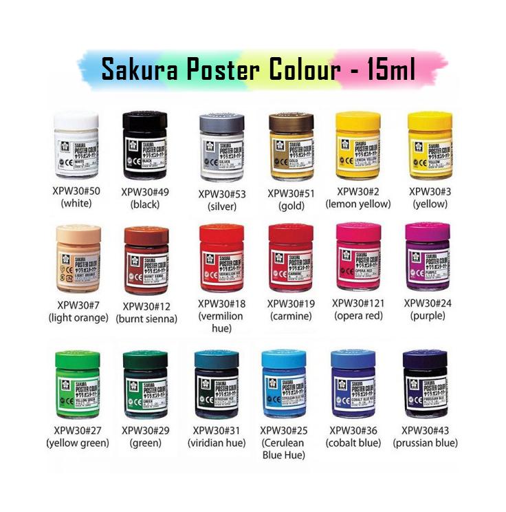 Harga Termurah Sakura Cat Poster 15ml Tersedia Semua Warna Lazada Indonesia