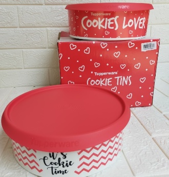 Tupperware cookie tin canister 2.7L (2pcs)