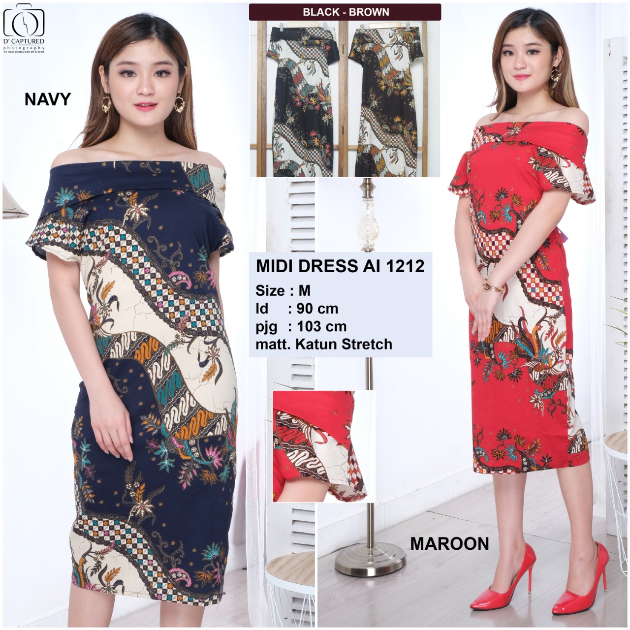 Batik shop sabrina dress