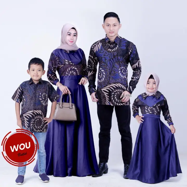 Baju batik couple keluarga terbaru