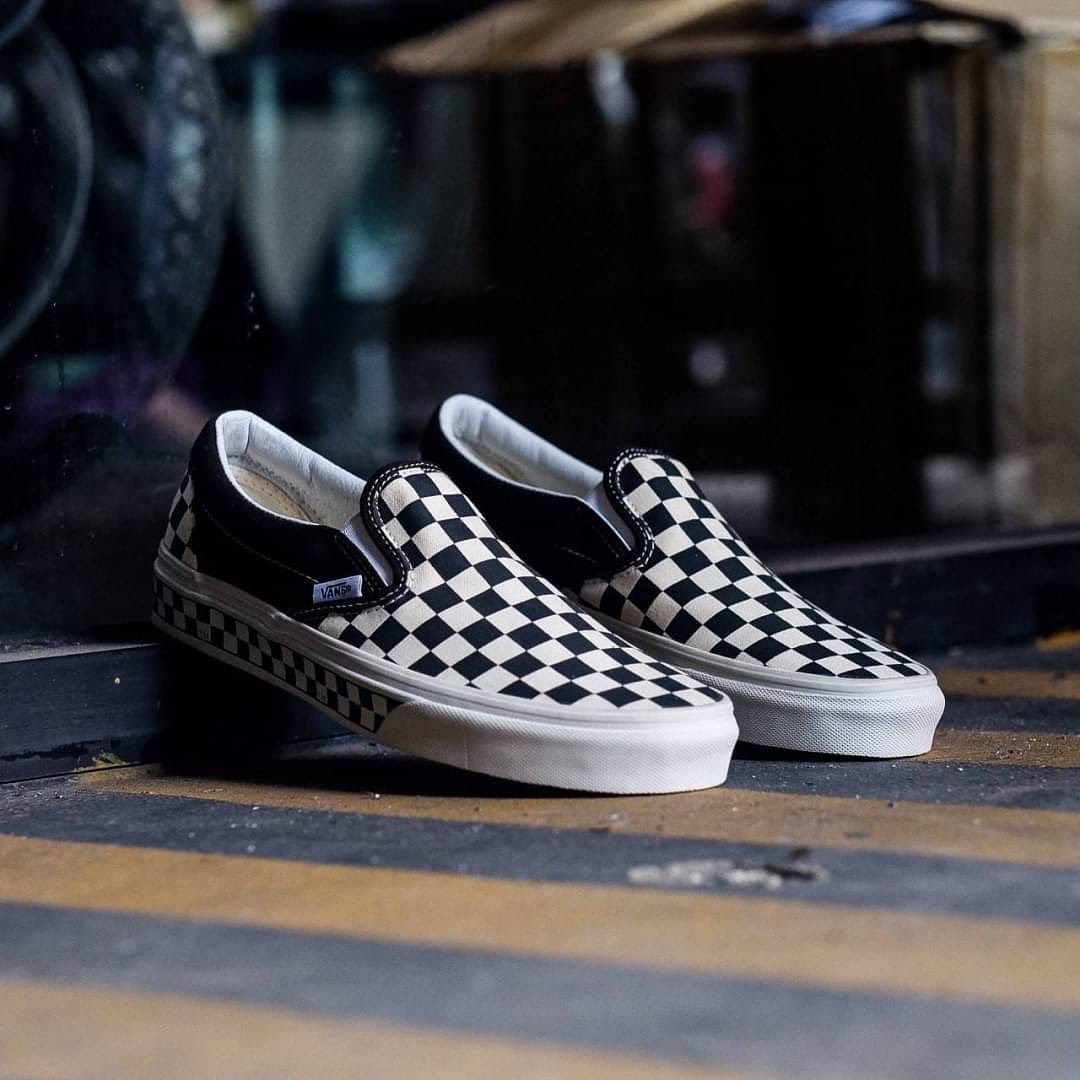 Vans slip best sale on nextor checkerboard