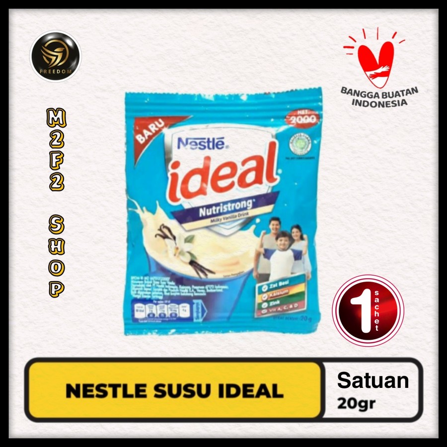 Susu Bubuk Nestle Ideal Sachet Vanilla - 20 gr (Kemasan Satuan