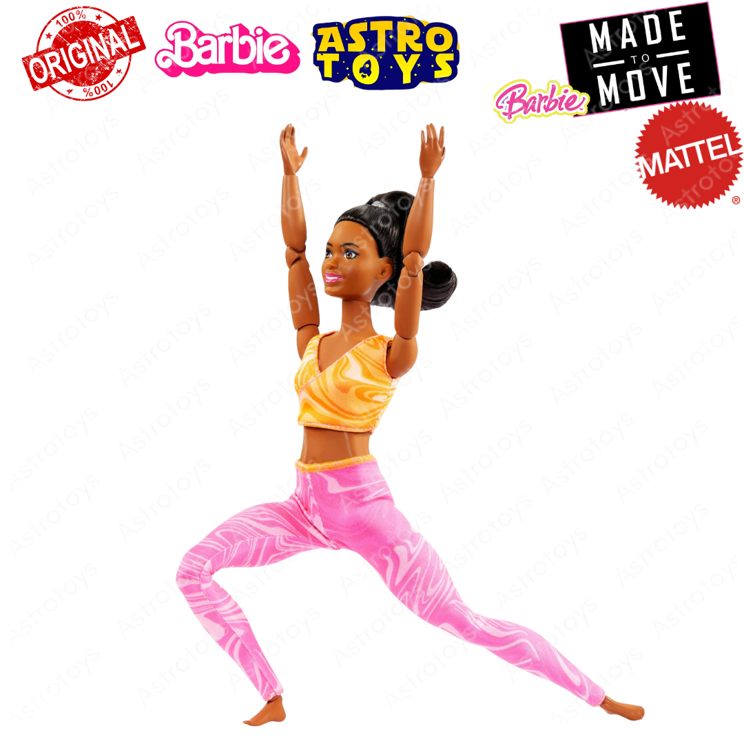 Mattel barbie made to move Athleisure wear yoga Doll Pink Original