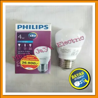 Bayar Ditempat Bohlam Lampu Led Philips 4 W Watt Putih Cool Daylight 4w 4watt E27 Pengiriman Jakarta Lazada Indonesia