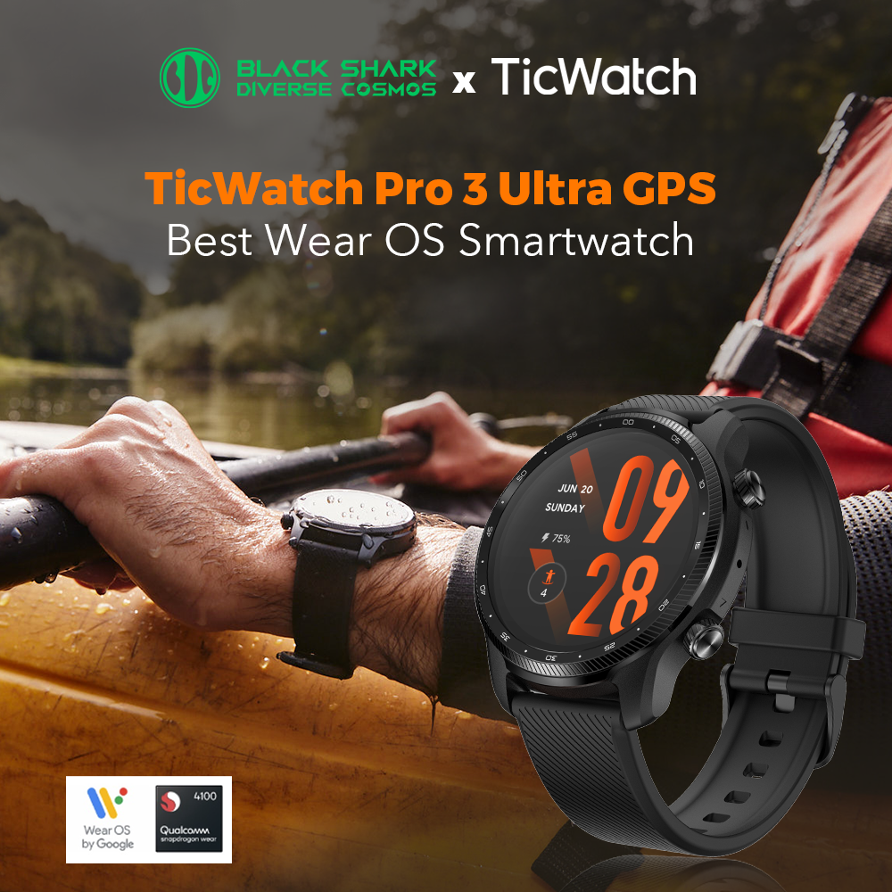 TicWatch Pro Ultra GPS Wear OS Smartwatch Men Qualcomm 4100 Mobvoi Dual  Processor System Watch Blood Oxygen IHB AFiB Detection Global version  Lazada Indonesia