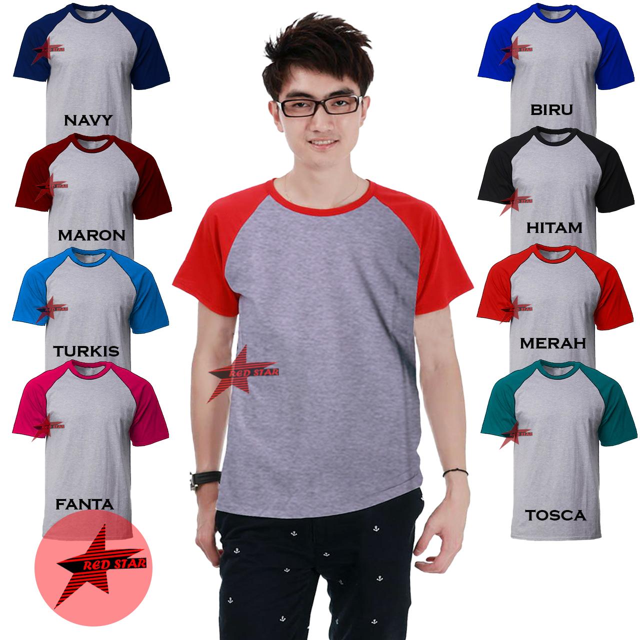 redstar | raglan lengan pendek | kaos pria | kaos distro