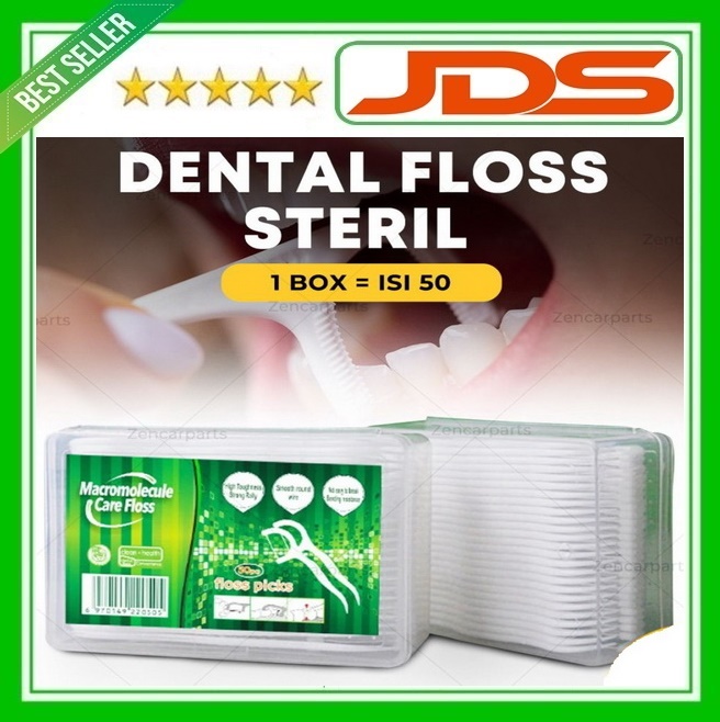 JDS Dental Floss Isi 50pcs Macromolecul Care Benang Tusuk Gigi