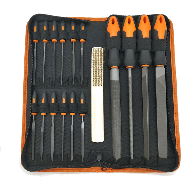17Pcs Alloy Steel File Set with Carry Case, Precision Flat