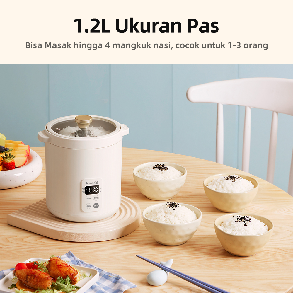 Jual SOSEKI Rice Cooker Mini Elektrik / Rice Cooker Elektrik Anti Lengket -  Kota Administrasi Jakarta Utara - Soseki Official Store