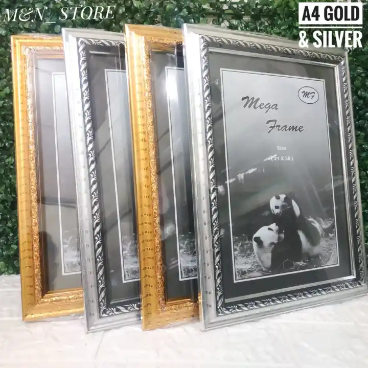 Promo Bingkai Foto 1 Set Isi 4 Frame Foto Ukuran 21x30 Gold Dan Silver Pigura Foto Frame Foto Ukuran 21x30 Warna Gold Dan Silver Lazada Indonesia