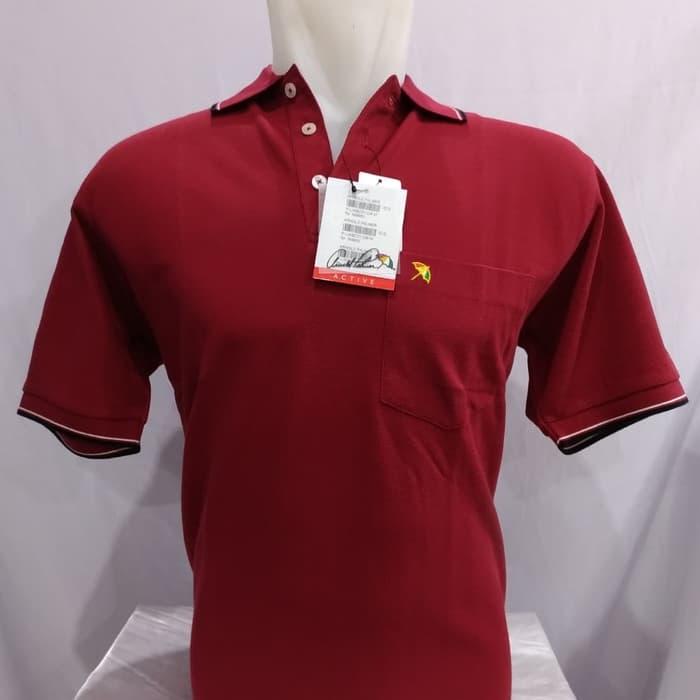 Kaos Kerah Polo Shirt ARNOLD PALMER Original Merah Maroon - Maroon, S