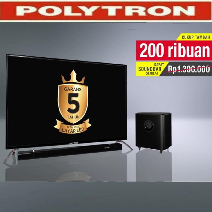 Polytron Led Tv 32 Inch Hd Pld 32b1550 Speaker Sound Bar