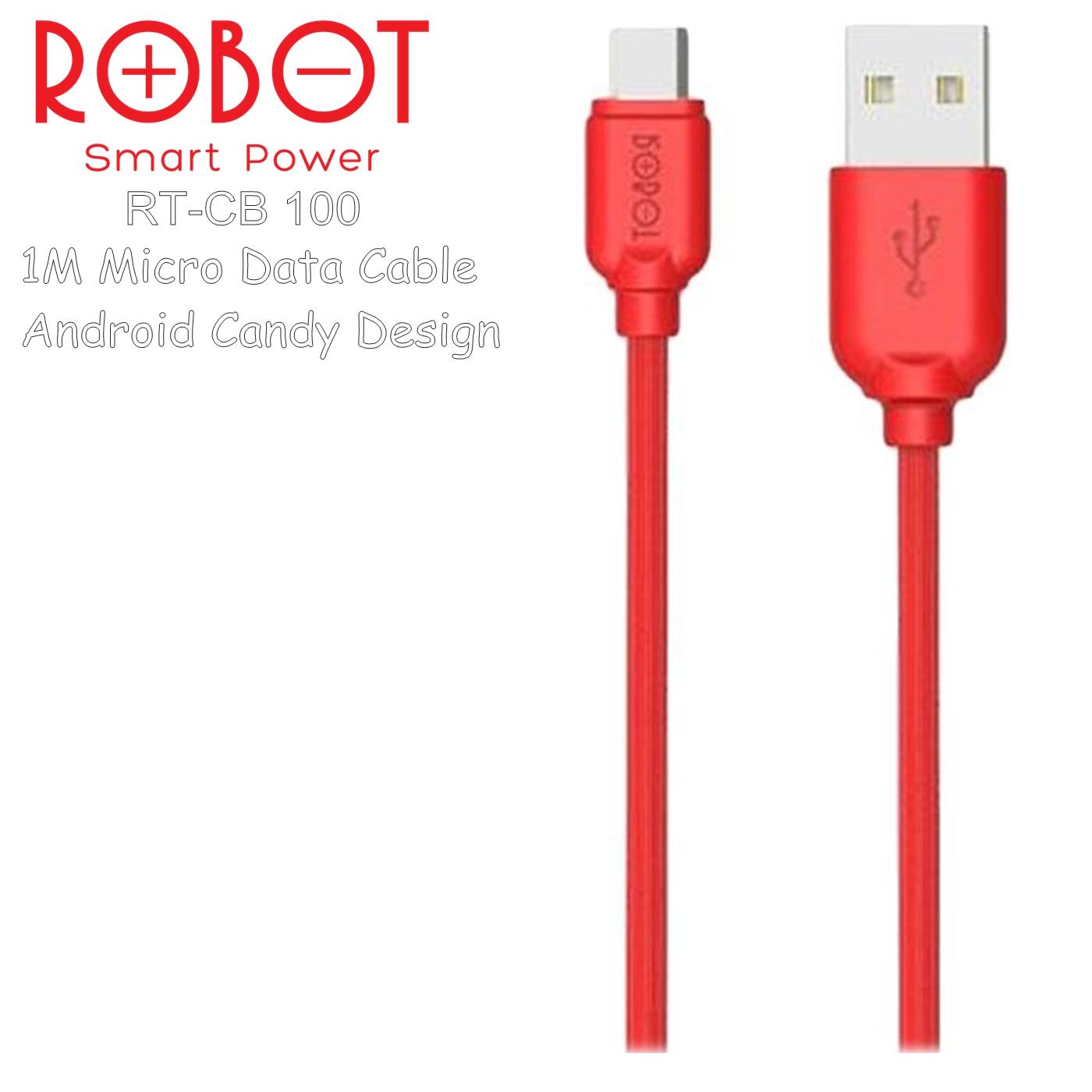 Robot Kabel Data Micro USB RT-CB100 Panjang 1 meter Universal Gadget