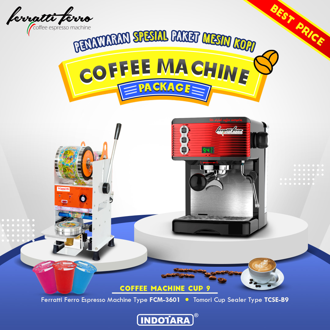Paket Mesin Kopi Espresso Machine Cup 