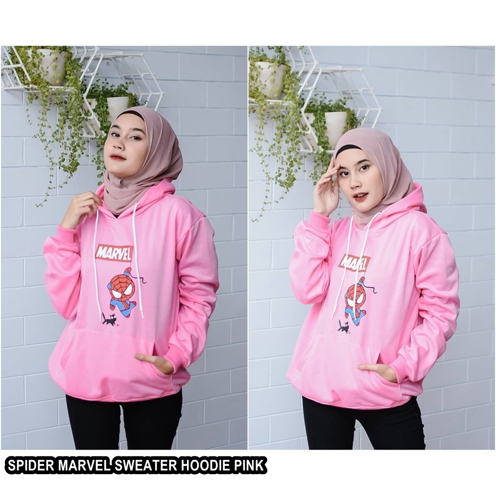 pink marvel hoodie