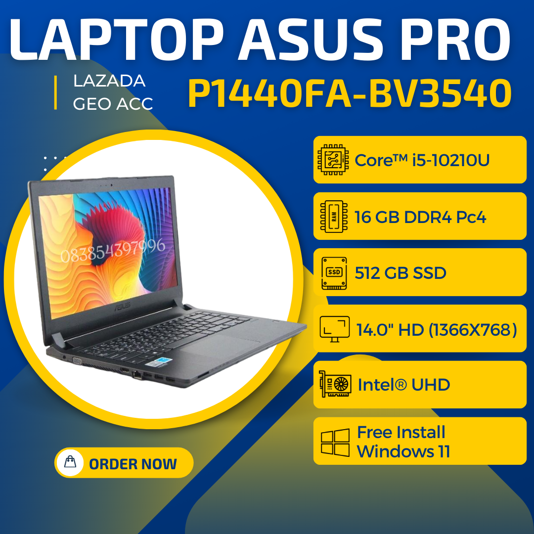 [PROMO LAPTOP 2024] - ASUS PRO P1440FA-BV3540 / CORE I5-10210U / RAM ...