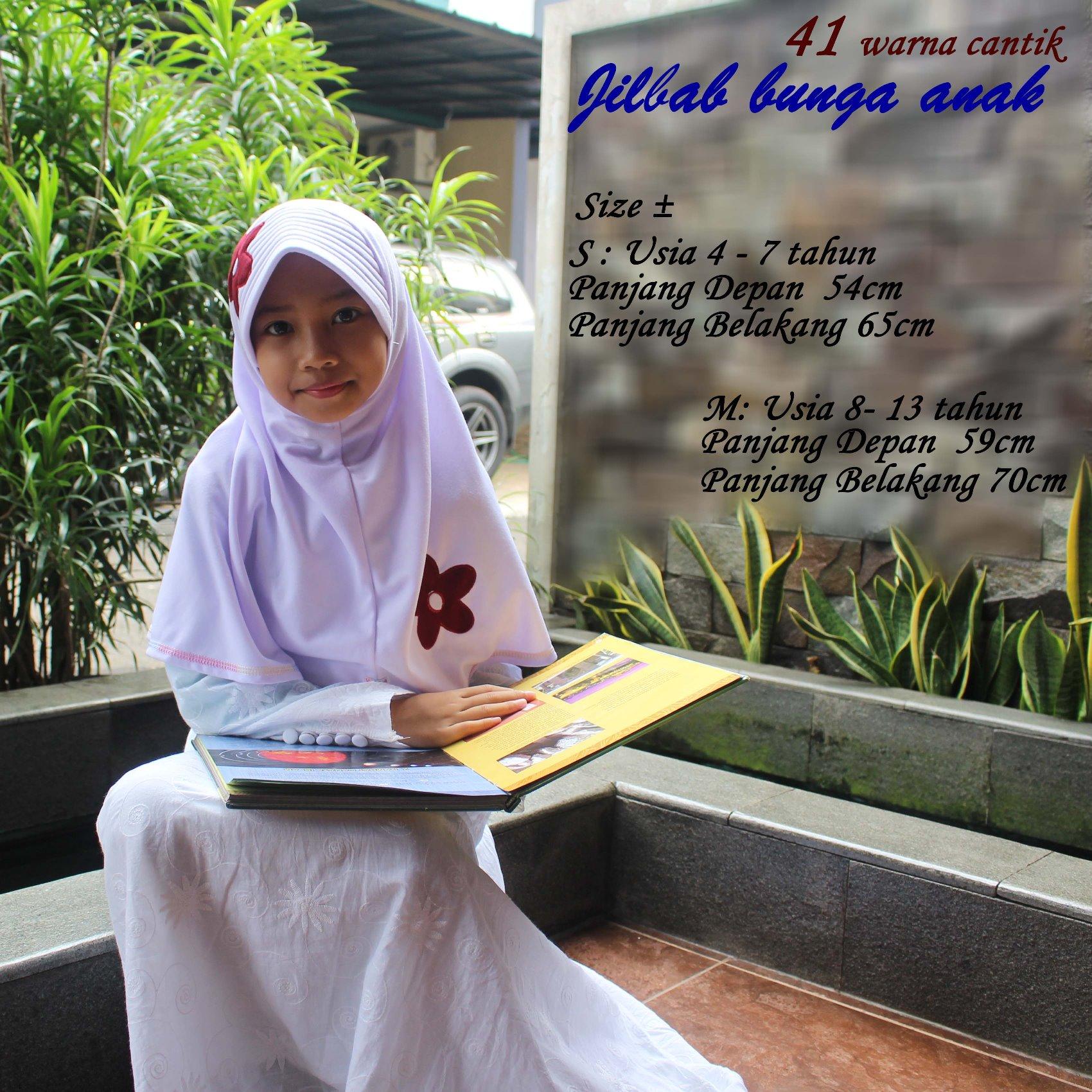 Jilbab Anak Vania Bunga Ceplok