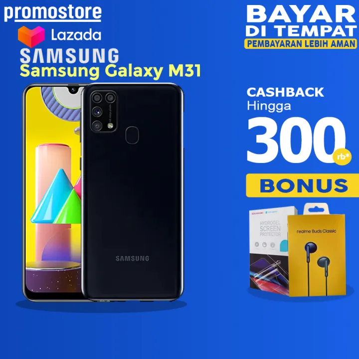 Hp Samsung Galaxy M31 Memory 6gb 128gb Samsung M31 Baterai 6000 Mah Anti Lowbat 1 Tahun Garansi Resmi Hp Murah Lazada Indonesia