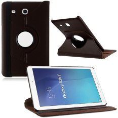 360 Rotating Leather Case Cover Stand for Samsung Galaxy Tab E T560 9.6 inch (Brown)